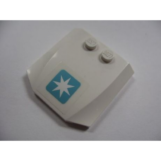 Wedge 4 x 4 x 2/3 Triple Curved with Maersk Logo Pattern (Sticker) - Set 10219