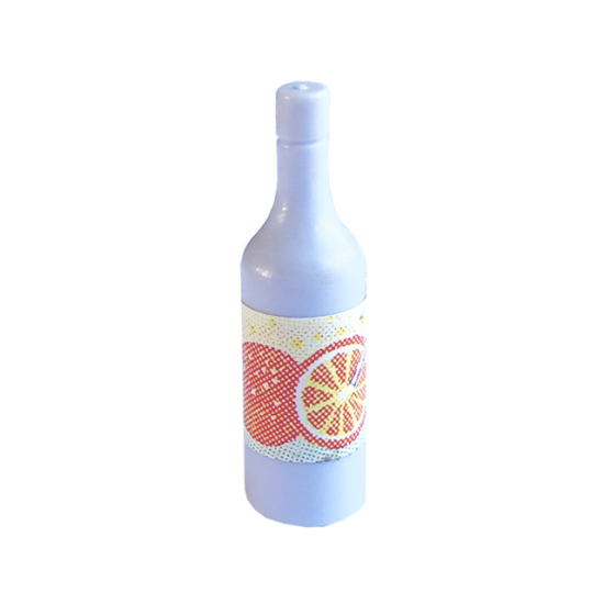 Scala Accessories Bottle Wine, Label with Oranges Pattern (Sticker) - Set 3243
