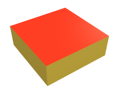 Tile 1 x 1 with Scala Red Top Pattern