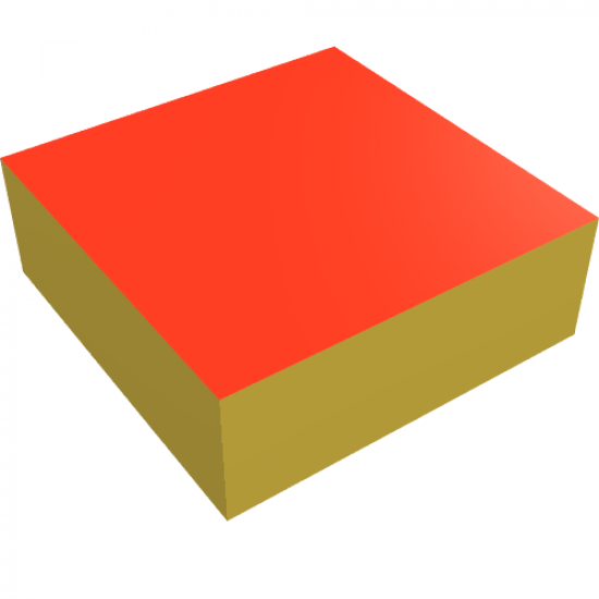 Tile 1 x 1 with Scala Red Top Pattern