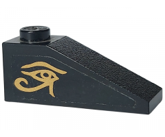 Slope 33 3 x 1 with Gold Egyptian Eye of Horus Pattern on Both Sides (Stickers) - Set 7621