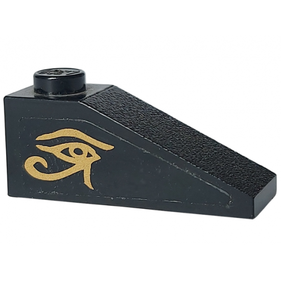 Slope 33 3 x 1 with Gold Egyptian Eye of Horus Pattern on Both Sides (Stickers) - Set 7621