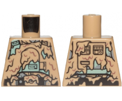 Torso SW Armor Sand Green with Mud Stains Pattern (Han Solo, Mudtrooper)