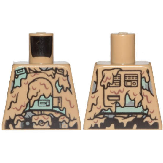 Torso SW Armor Sand Green with Mud Stains Pattern (Han Solo, Mudtrooper)