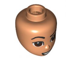 Mini Doll, Head Friends with Raised Right Eyebrow, Dark Brown Eyes, Crooked Smile Pattern (Aladdin)