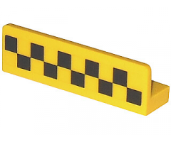 Panel 1 x 4 x 1 with Black Checkered Pattern (Sticker) - Set 4852