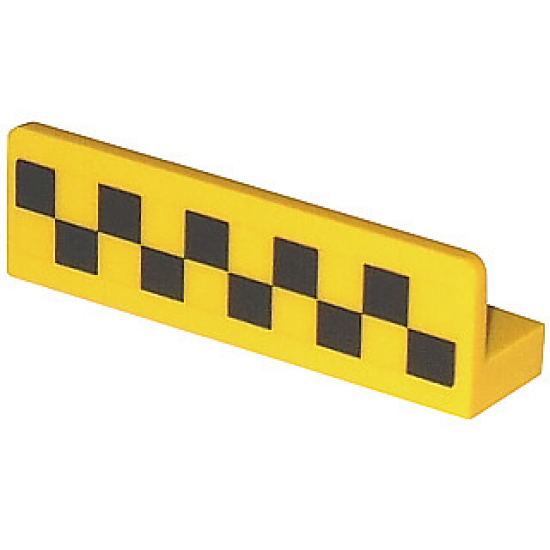 Panel 1 x 4 x 1 with Black Checkered Pattern (Sticker) - Set 4852