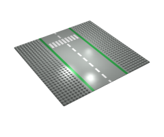 Baseplate, Road 32 x 32 9-Stud Straight with Road and Crosswalk Pattern