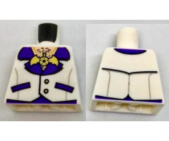 Torso Vest with Open Shirt, Bat Medallion and Hairy Chest Pattern