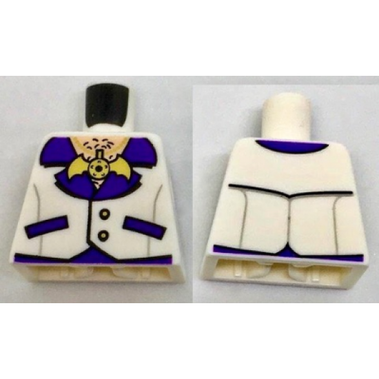 Torso Vest with Open Shirt, Bat Medallion and Hairy Chest Pattern