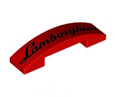 Slope, Curved 4 x 1 Double with 'Lamborghini' Pattern