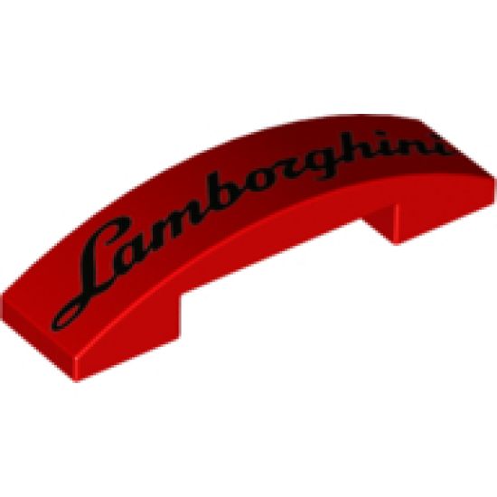 Slope, Curved 4 x 1 Double with 'Lamborghini' Pattern