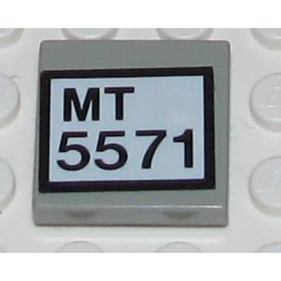 Tile 2 x 2 with 'MT 5571' Pattern (Sticker) - Set 5571