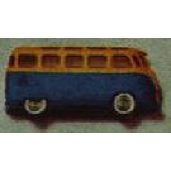 HO 1:87 Vehicles Scale VW Minibus with Blue Base