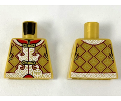 Torso Ornate Gold, White, and Dark Red Vest over Red Shirt Pattern