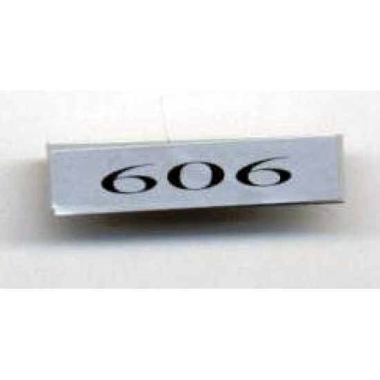 Tile 1 x 4 with '606' Pattern (Sticker) - Set 10022/10025