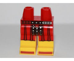 Hips and Yellow Legs with Belt, Red Roman Tunic and Reddish Brown Sandals Pattern