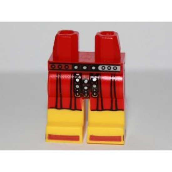 Hips and Yellow Legs with Belt, Red Roman Tunic and Reddish Brown Sandals Pattern
