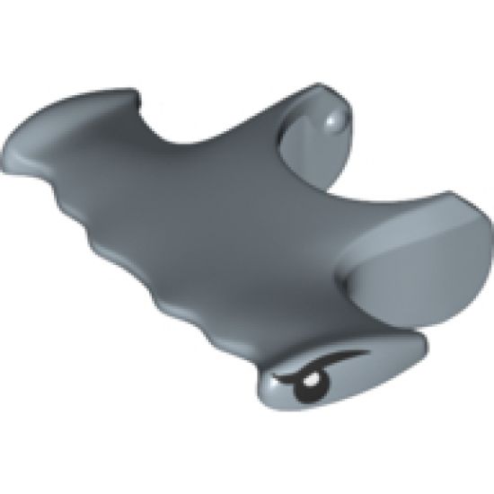 Animal, Body Part Shark Head Hammerhead with Black Eyes and White Pupils Pattern