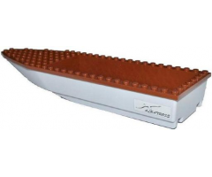Boat Hull Unitary 28 x 8 with Reddish Brown Top with Bird and 'ALBATROSS' Pattern on Both Sides (Stickers) - Set 60015