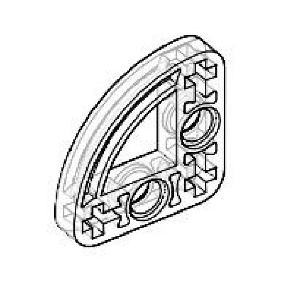 Technic, Liftarm Modified L-Shape Quarter Ellipse Thin 3 x 3