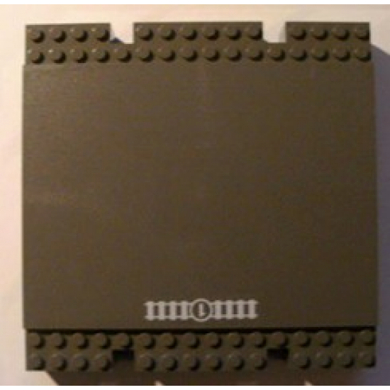 Baseplate, Raised Platform 16 x 16 x 2 1/3 with Train Tracks and Number 1 in Circle Pattern (Sticker) - Set 4513