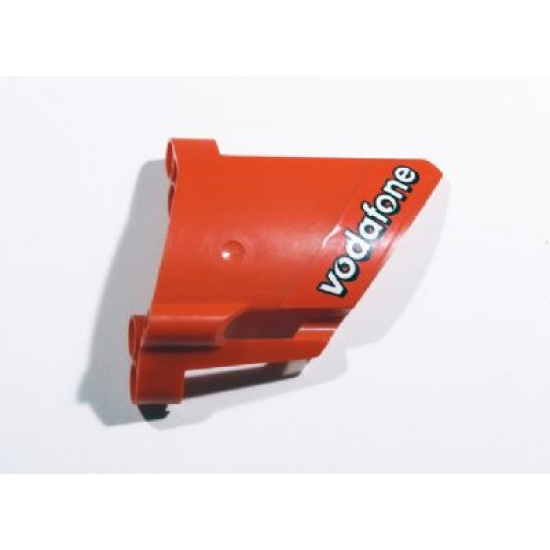 Technic, Panel Fairing #22 Large Short, Small Hole, Side A with 'vodafone' Pattern (Sticker) - Set 8674