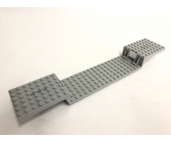 Train Base 6 x 34 Split-Level with Bottom Tubes and Three Holes at Each End
