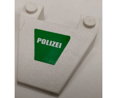 Wedge 4 x 4 Taper with White 'POLIZEI' on Green Background Pattern (Sticker) - Set 7237