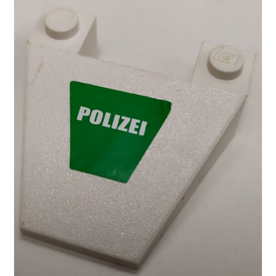 Wedge 4 x 4 Taper with White 'POLIZEI' on Green Background Pattern (Sticker) - Set 7237