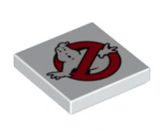 Tile 2 x 2 with Ghostbusters Logo Pattern