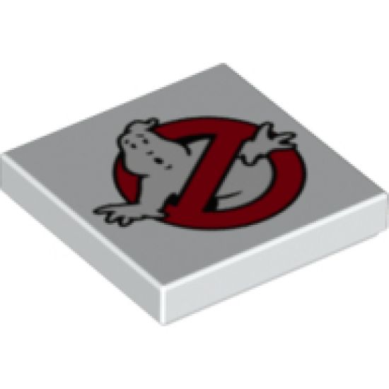 Tile 2 x 2 with Ghostbusters Logo Pattern