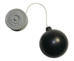 Duplo Winch Drum Narrow Ridged with White String and Black Wrecking Ball