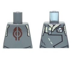 Torso SW Vest with Overlapping Panels and Metallic Silver Badge Pattern