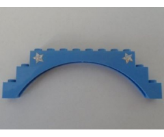 Arch 1 x 12 x 3 with Two Silver Stars Pattern (Stickers) - Set 5825