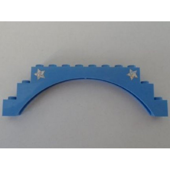 Arch 1 x 12 x 3 with Two Silver Stars Pattern (Stickers) - Set 5825