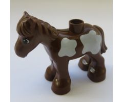 Duplo, Animal Horse Foal Baby with Large White Spots