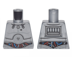 Torso SW Protocol Droid with Red, Blue and Flat Silver Wires Pattern