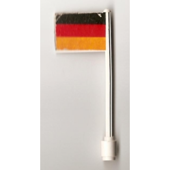 Flag on Flagpole, Straight with Germany Pattern (Stickers)