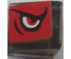Slope 30 1 x 1 x 2/3 with Angry Red Eye Pattern Model Right Side (Sticker) - Set 8182