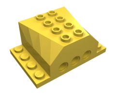 Vehicle Engine Block 4 x 6 x 2 with Wedge Cutouts and Technic Holes