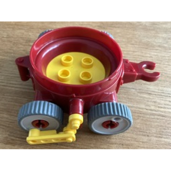Duplo, Vehicle Cart with Wheels and Yellow Rod