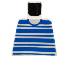 Torso Horizontal Blue Stripes Pattern