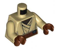Torso SW Jedi Robe, Reddish Brown Undershirt and Belt Pattern (SW Agen Kolar) / Tan Arms / Reddish Brown Hands
