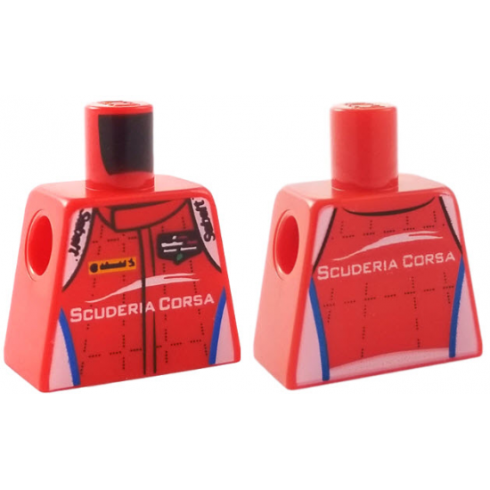 Torso Speed Champions with 'Sabelt' Logo on Shoulders and 'SCUDERIA CORSA' Logo on Front and Back Pattern
