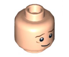 Minifigure, Head Dual Sided Male with Open Eyes / Scar, Closed Eyes Bacta Tank Mask Pattern (SW Luke) - Hollow Stud