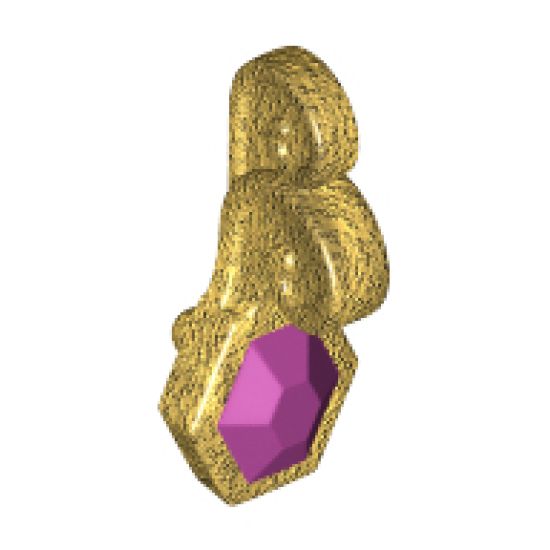 Minifigure, Headgear Accessory Turban Pin with Jewel Purple Pattern