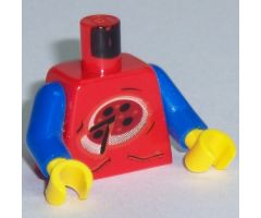Torso Xtreme Stunts Pizza with Slice Pattern (Pepper) / Blue Arms / Yellow Hands