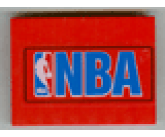 Slope 10 6 x 8 with NBA Blue Pattern (Sticker) - Set 3432
