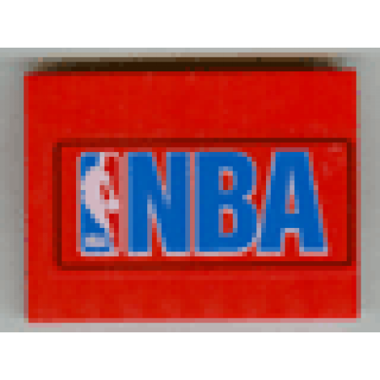Slope 10 6 x 8 with NBA Blue Pattern (Sticker) - Set 3432